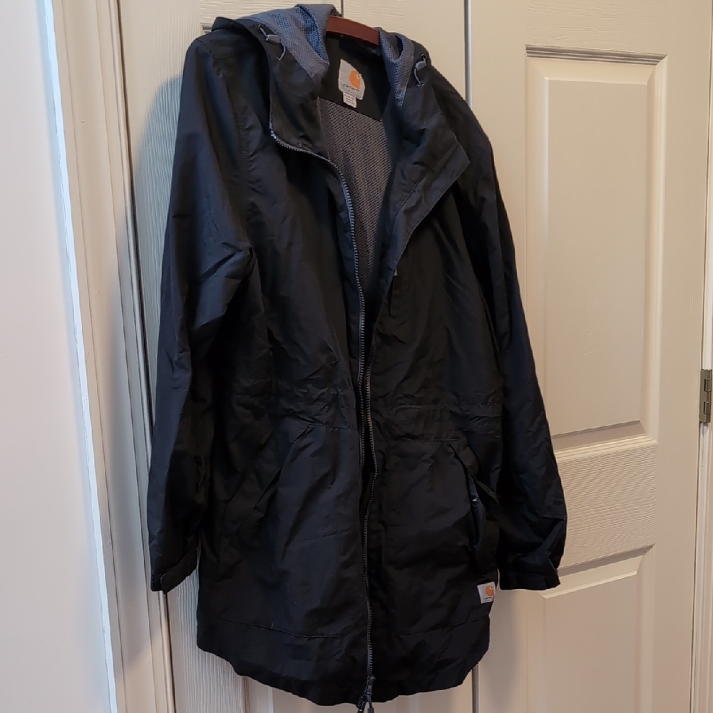 Carhartt Black Raincoat with Hood